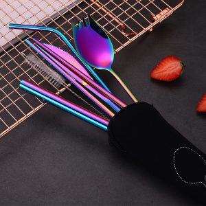 Rainbow Stainless Steel Cutlery Set (6 piece set)